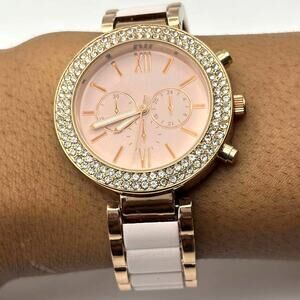 Rose Gold Crystal Men's Watch